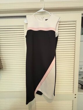 princess polly baby blue dress Tommy Hilfiger Women's Colorblocked Scuba-Crepe Dress main image 0